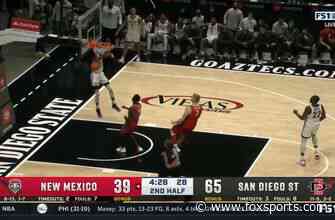 San Diego State’s Chad Baker-Mazara gets the steal and follows it up with a reverse dunk
