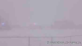 Saskatoon police responded to more than two dozen crashes in Monday's blizzard