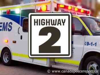 Athabasca RCMP on scene of a multiple vehicle collision blocking both lanes of Alberta Highway 2 - Canada Police Report