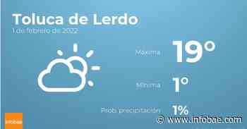Previsión meteorológica: El tiempo mañana en Toluca de Lerdo, 1 de febrero - infobae