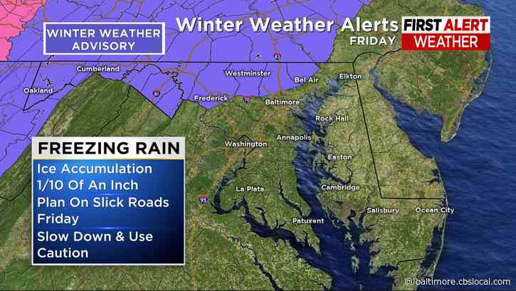 Maryland Weather: Friday’s An Alert Day Due To Threat Of Ice