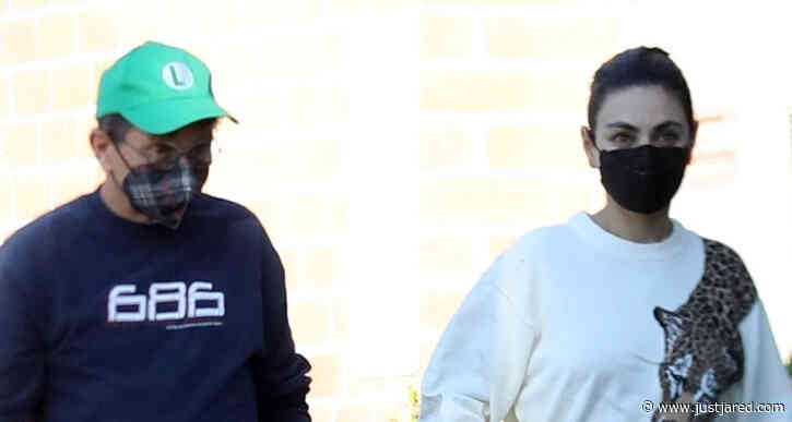 Mila Kunis Goes For a Walk with Father-In-Law Larry Kutcher in L.A.
