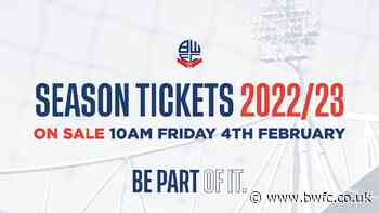 2022/23 Season Tickets – Be Part Of It - News - Bolton Wanderers