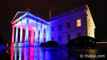 White House lights up in red, white and blue to cheer Team USA for Olympics