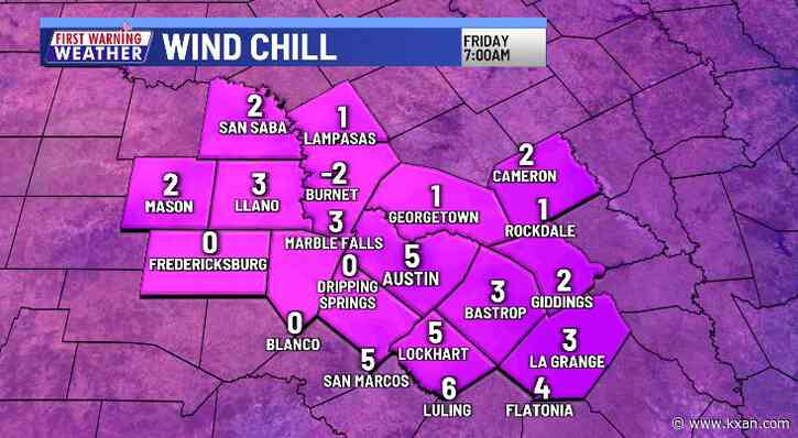 Wind Chill Advisory in effect; when Austin roads improve