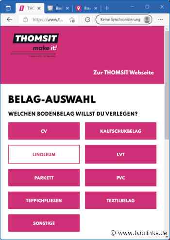 Verbesserter Online-Objektberater von Thomsit