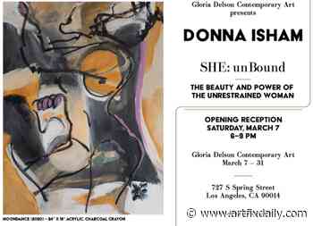 Gloria Delson Contemporary Arts present Artist Donna Isham's first solo exhibit 'SHE: UnBound' March 7 - March 31, 2020 - artfixdaily.com