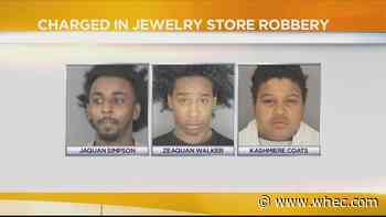 Three men charged with robbing a jewelry store in Greece