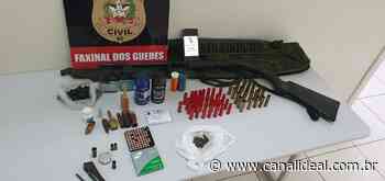 Espingarda e munições são apreendidas em Faxinal dos Guedes - Canal Ideal