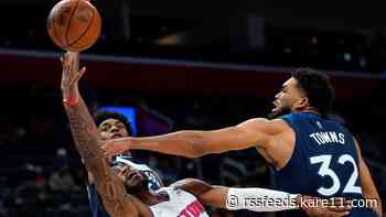 Edwards, Towns lead Timberwolves past Pistons, 128-117