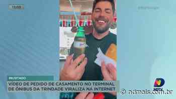 Vídeo de pedido de casamento no terminal de ônibus da Trindade viraliza na internet - ND Mais