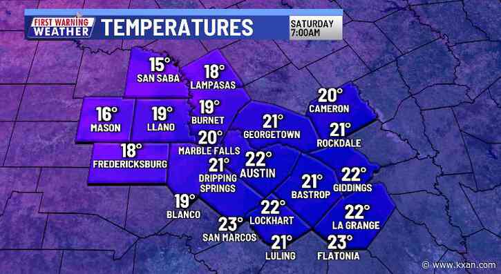 Hard freeze overnight, then a slowly-warming weekend