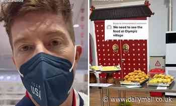 US athletes show off the extensive food offerings inside the Olympic Village dining hall - Daily Mail