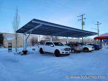 Solar carport nears completion, city receives grant for electric car chargers - Leduc Representative