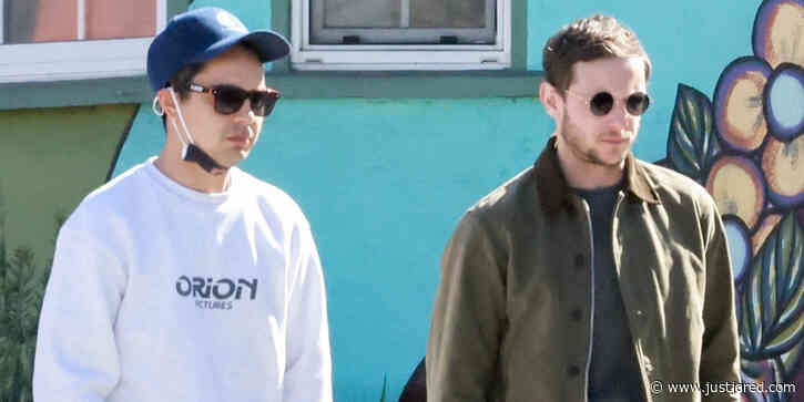 Jamie Bell & Max Minghella Walk To A Lunch Meeting Together