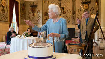 Britain's Queen Elizabeth II hosts special reception ahead of Platinum Jubilee