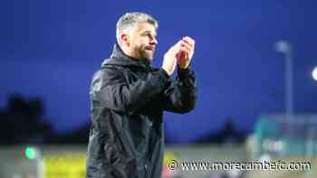 Robinson praises Bolton's recent performances - News - Morecambe - Morecambe FC