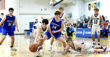 WATCH NOW: High school basketball: Cotter boys cannot come back against Fillmore Central - Winona Daily News