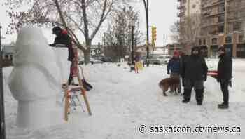 Sask. artists taking advantage of cold weather with ice and snow sculptures