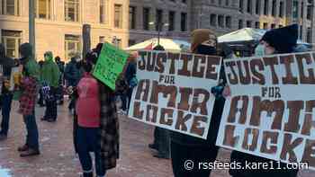 Hundreds gather, march in downtown Minneapolis for Amir Locke