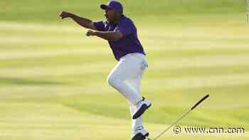 Harold Varner III sinks monster eagle putt on final hole to win the 2022 Saudi International