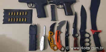 PM prende homem com arma de fogo e facas em Imbituba - Segurança - 4oito