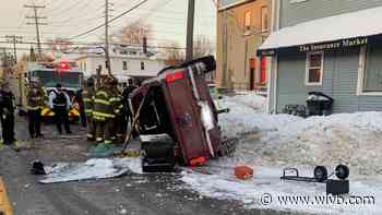 City of Tonawanda FD rescue man from flipped pickup truck