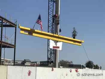 Students sign steel beam that tops new Point Loma High School building - San Diego Community News