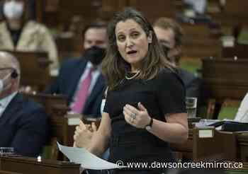 Pandemic fatigue leaves Canada in 'tricky moment', Freeland says - Dawson Creek Mirror