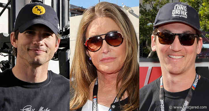 Ashton Kutcher, Caitlyn Jenner, & Miles Teller Attend NASCAR Busch Light Clash