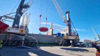 Frese giganti per realizzare i tunnel ferroviari dell'alta capacità Bari-Napoli, sbarcano al porto le macchine in arrivo dalla Cina - BariToday