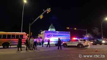 Protesters near Sask. Legislature opposing health mandates leave after police begin issuing tickets