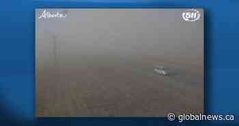 Wind warning: dust storm leads to collisions, brief highway closure near Taber