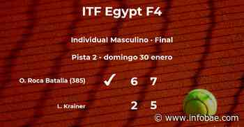 Final del torneo de El Cairo: Oriol Roca Batalla derrota a Lukas Krainer - infobae