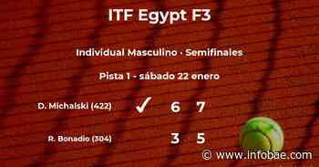Daniel Michalski consigue clasificarse para la final del torneo de El Cairo - infobae