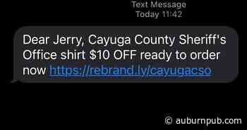Cayuga County Sheriff's Office says it's not selling shirts via text message - The Citizen