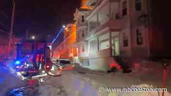 Fall River Home Catches Fire, Collapses During Blizzard-Like Conditions; 2 Firefighters Injured - NBC10 Boston