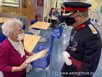 Ealing Hospital volunteer, aged 100, receives 'royal' visitor