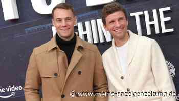 Manuel Neuer im Olympia-Outfit auf Krücken im Schnee: Kumpel Müller fällt ganz andere Sache auf