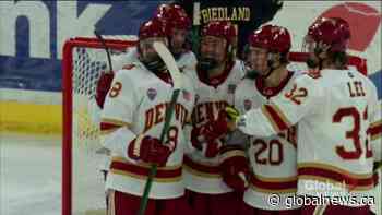 St. Albert's Savoie, Benning thriving in NCAA hockey | Watch News Videos Online - Globalnews.ca