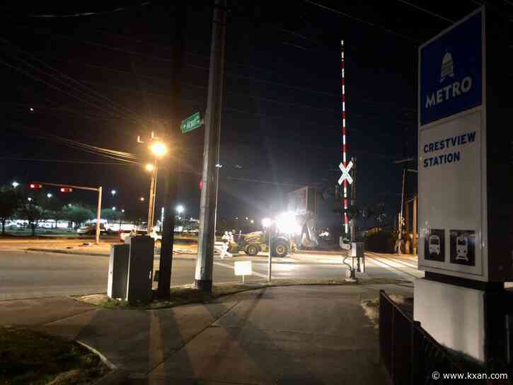 North Austin railroad crossing barrier damaged, driver arrested early Wednesday