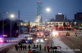 Key U.S. border crossing blocked by truckers as Covid protest spreads beyond Canada