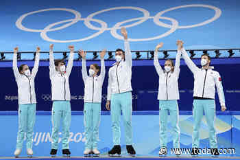 Legal issue delays team figure skating medal ceremony at Winter Olympics