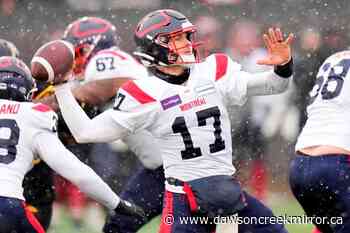 Alouettes re-sign veteran quarterback Harris, extend defensive lineman Sewell - Dawson Creek Mirror