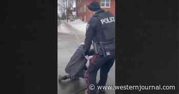 Video: Canadian Police Roughly Arrest Elderly Man Over Single Honk in Support of Truckers