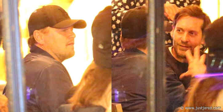 Leonardo DiCaprio & Tobey Maguire Run Into a Hot Rising Star During Their Night Out (Photos)