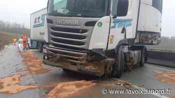 La RN 25 coupée dans le sens Dainville - Arras après un nouvel accident de camion - La Voix du Nord