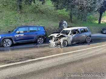 Siena, auto prende fuoco in viale don Minzoni - Siena News