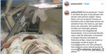 Vasco Rossi: auguri da Bari con suo audio a mamma-fan ricoverata - Ansa