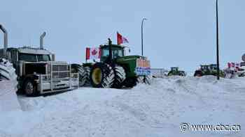 Protesters blockading major Canada-U.S. border crossing in Manitoba allow livestock, medical vehicles through